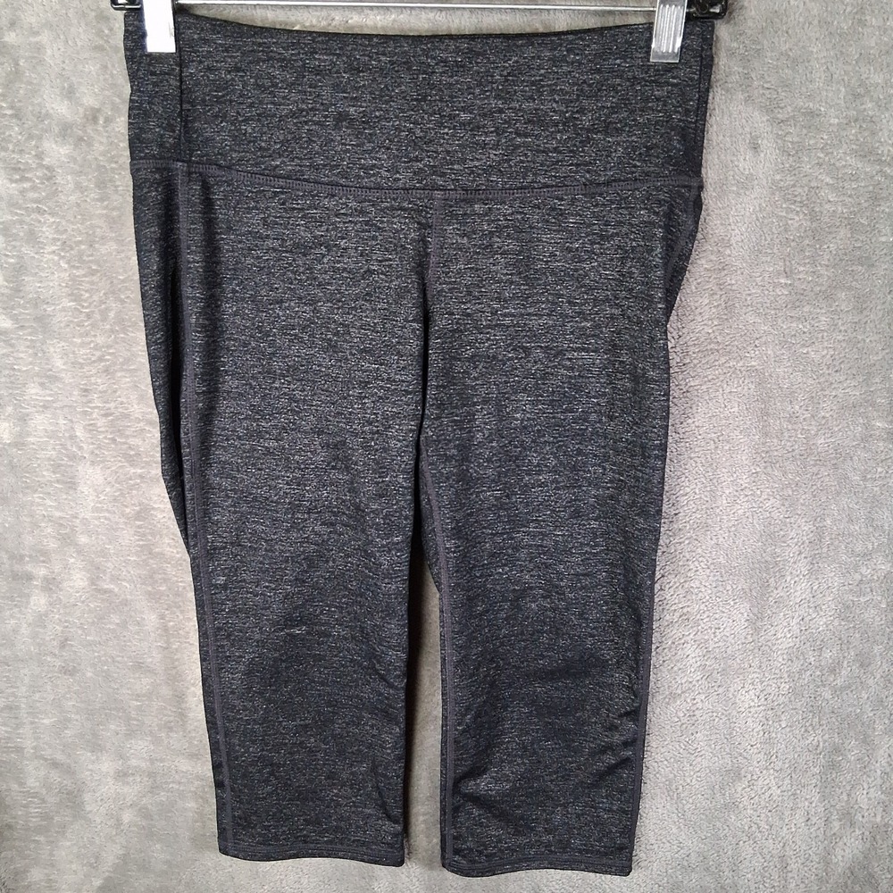 Athleta Odyssey Chaturanga Cropped Leggings Womens Small Heathered‎ Gray 268529